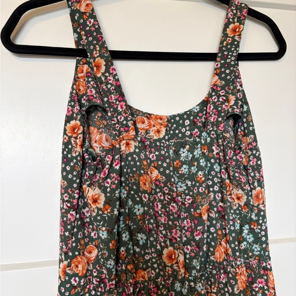 Monteau Green Floral Button-Front Dress - Picture 4 of 7